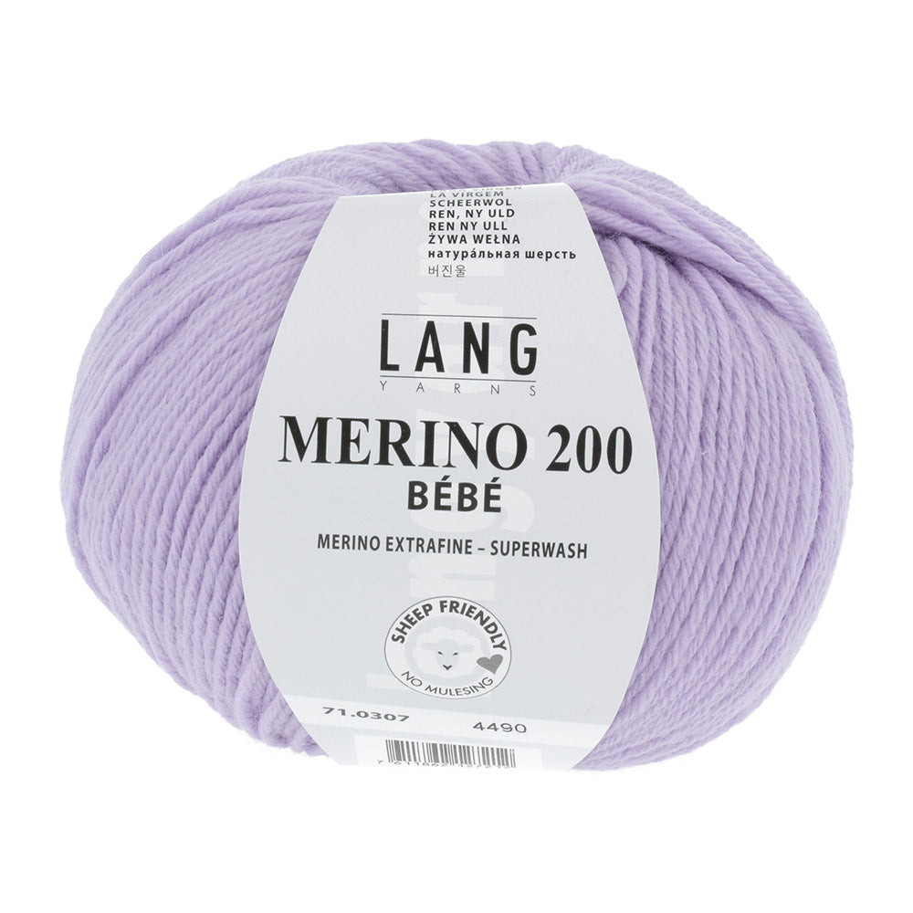 Lang Yarns Merino 200 Bebe 0307 Lila