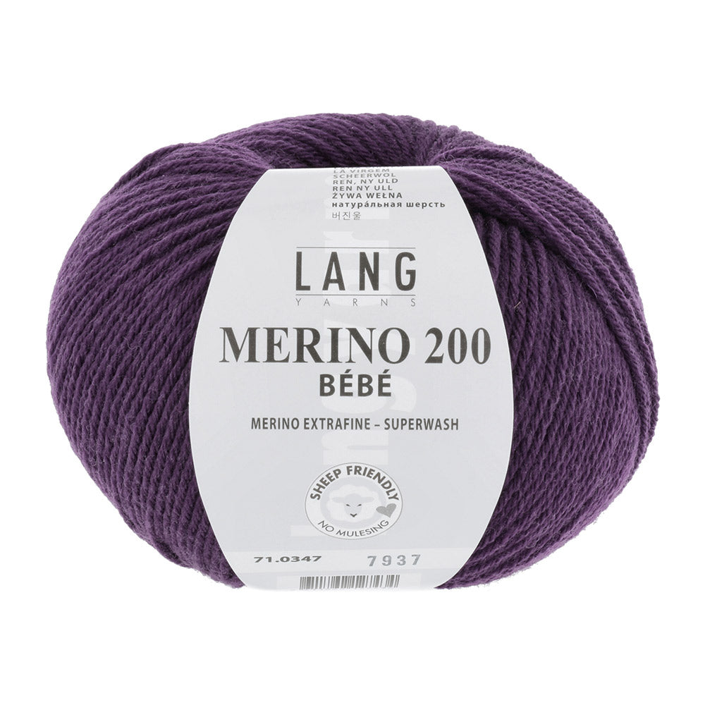 Lang Yarns Merino 200 Bebe 0347 Violet