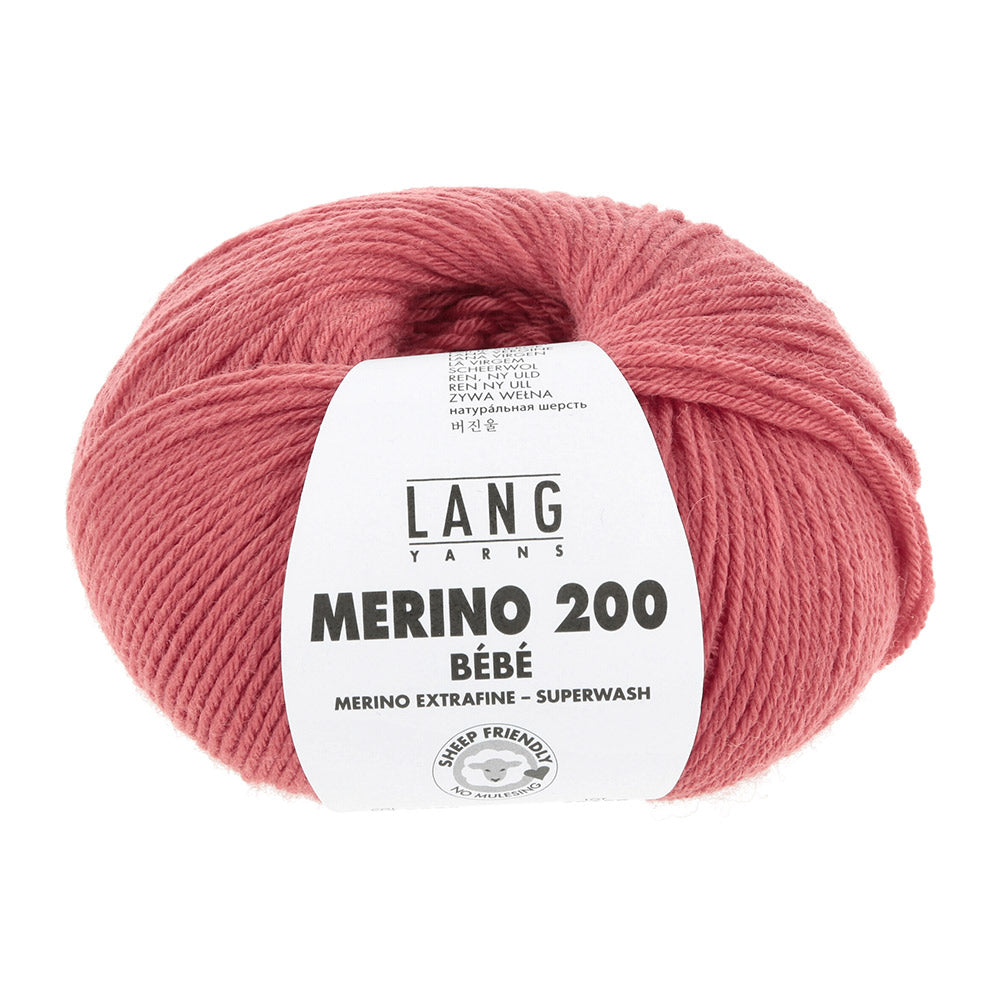 Lang Yarns Merino 200 Bebe 0365 Framboos