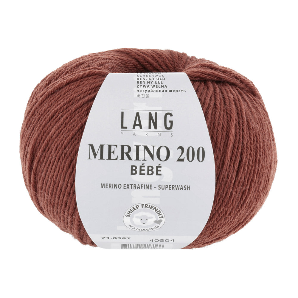 Lang Yarns Merino 200 Bebe 0387 Baksteen