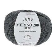 Lang Yarns Merino 200 Bebe 0405 Donkergrijs Gemêleerd