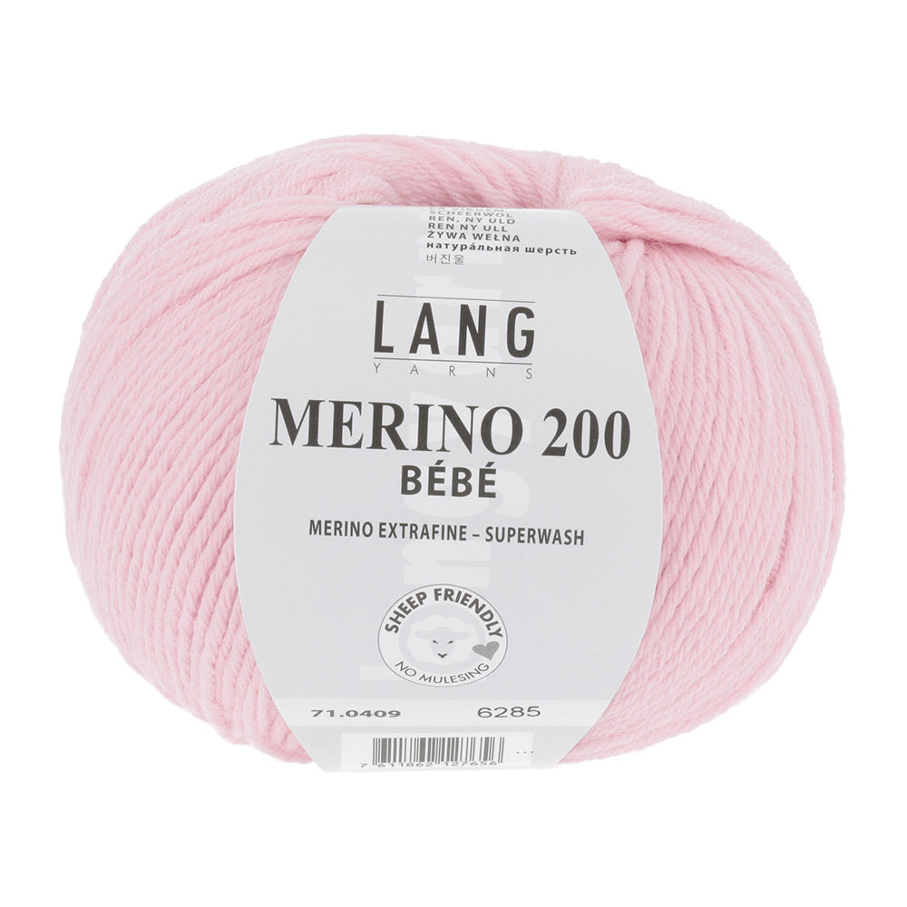 Lang Yarns Merino 200 Bebe 0409 Donkerroze
