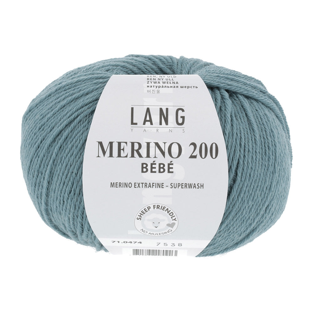 Lang Yarns Merino 200 Bebe 0474 Atlantisch