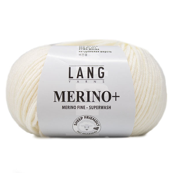 Lang Yarns Merino+ 0002 Gebroken Wit