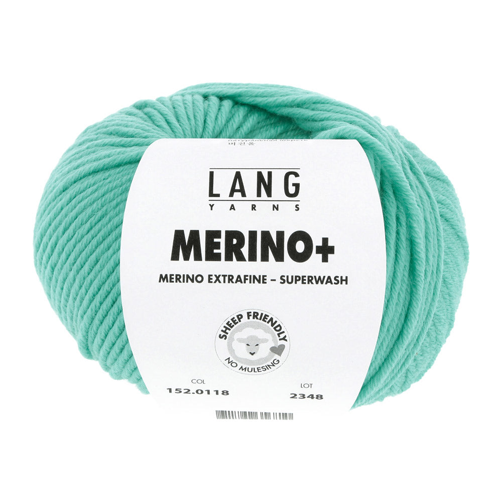 Lang Yarns Merino+ 0118 Kwarts Groen