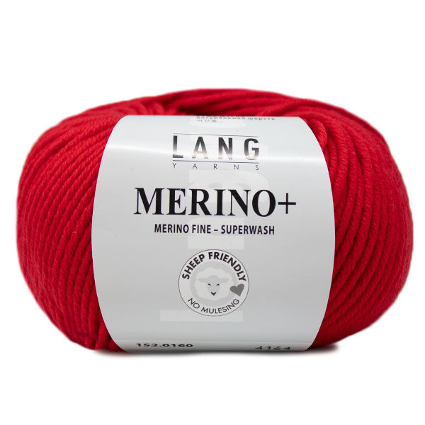Lang Yarns Merino+ 0160 Vuurrood