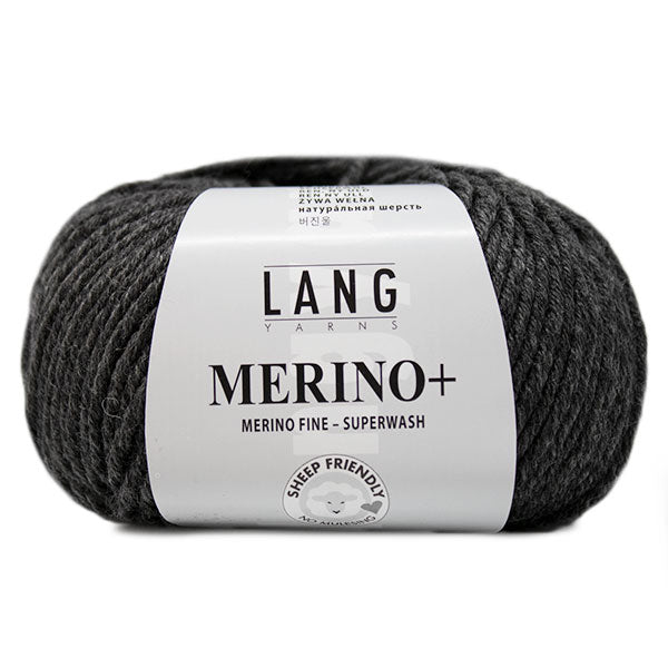 Lang Yarns Merino+ 0270 Donkergrijs Gemêleerd