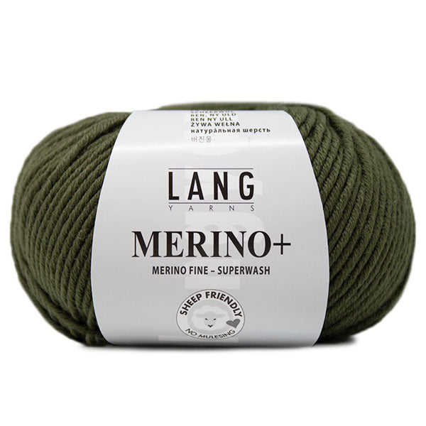 Lang Yarns Merino+ 0397 Olijf