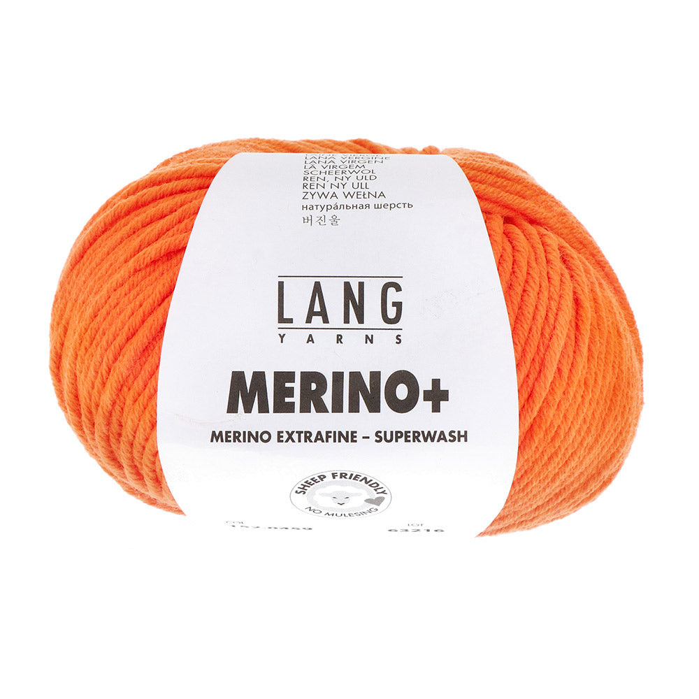 Lang Yarns Merino+ 0459 Oranje Neon