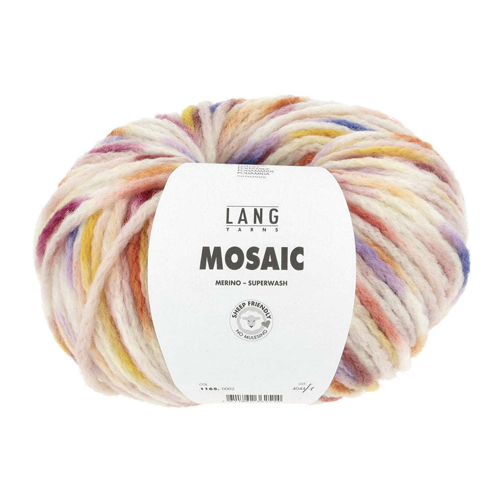 Lang Yarns Mosaic 0002 Bordeaux/Lila/Roze/Geel