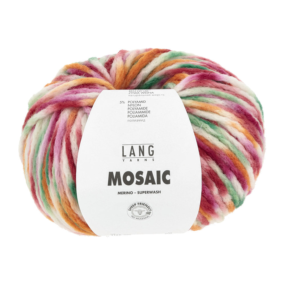 Lang Yarns Mosaic 0006 Rood/Roze/Oranje/Groen