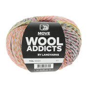 Lang Yarns Move 0020 Donkergroen/Lichtblauw/Oranje/Roze