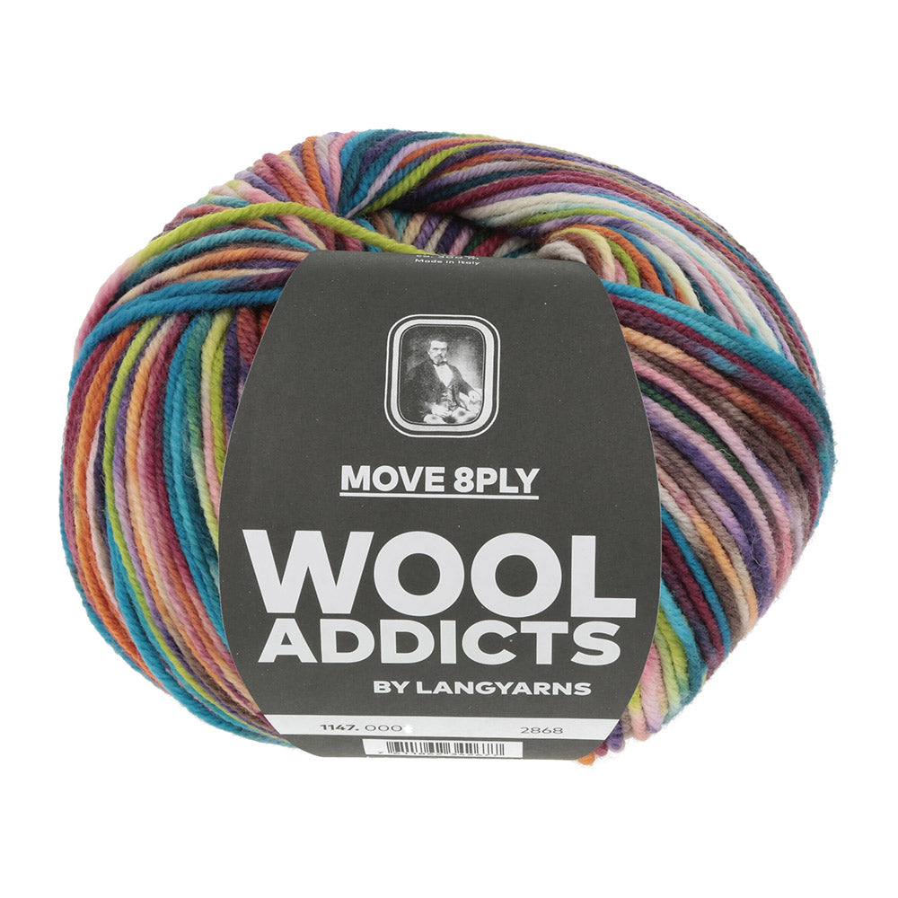 Lang Yarns Move 8-Fach 0006 Oranje/Turquoise/Rood