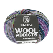 Lang Yarns Move 8-Fach 0010 Lila/Roze/Groen/Blauw