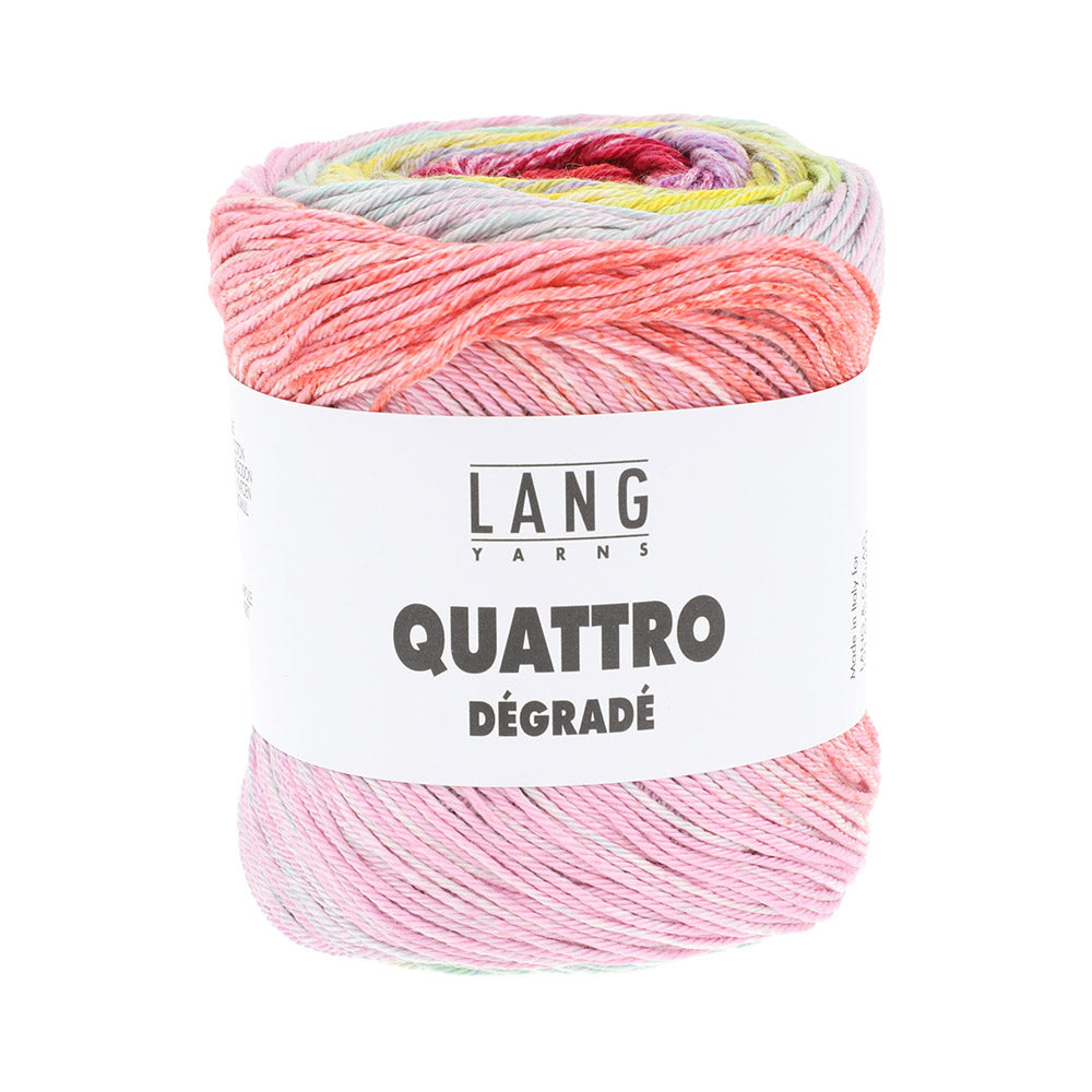 Lang Yarns Quattro Dégradé 0013 Roze/Lila/Oranje