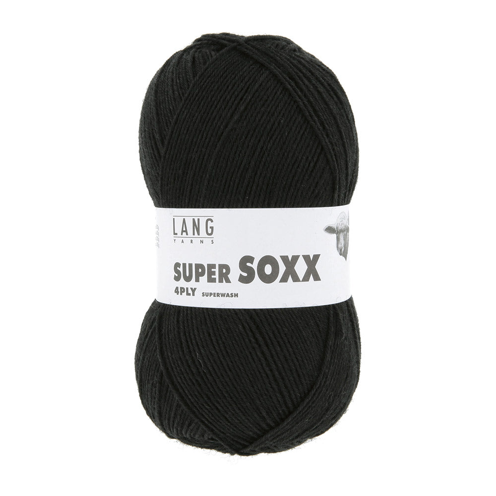 Lang Yarns Super Soxx 4-Fach 0004 Zwart (4-draads)