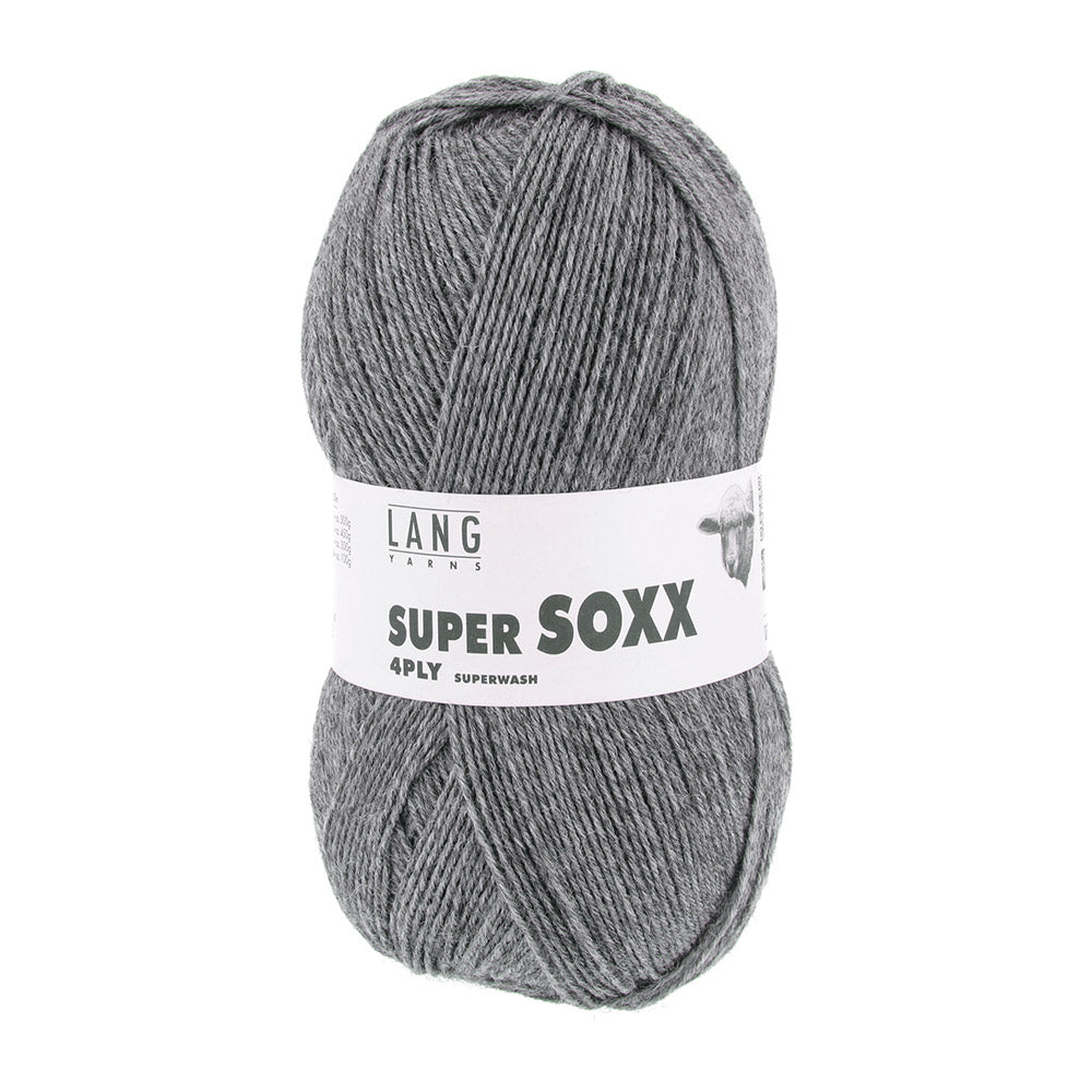 Lang Yarns Super Soxx 4-Fach 0005 Donkergrijs Gemêleerd (4-draads)