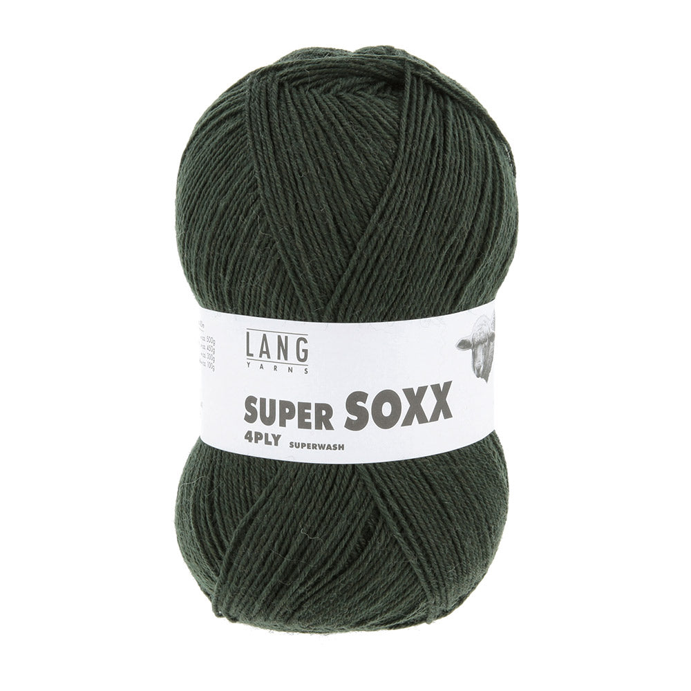 Lang Yarns Super Soxx 4-Fach 0018 Donkergroen (4-draads)
