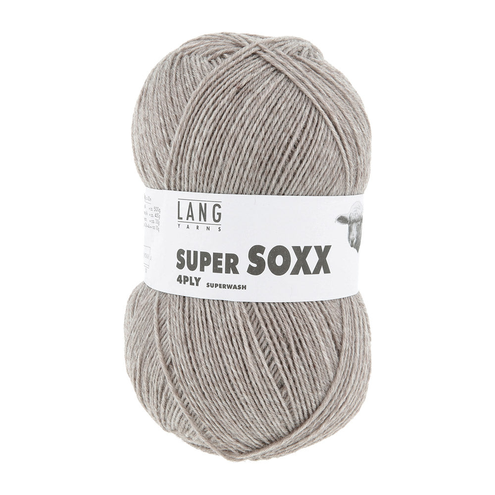 Lang Yarns Super Soxx 4-Fach 0022 Zandkleurig Melange (4-draads)