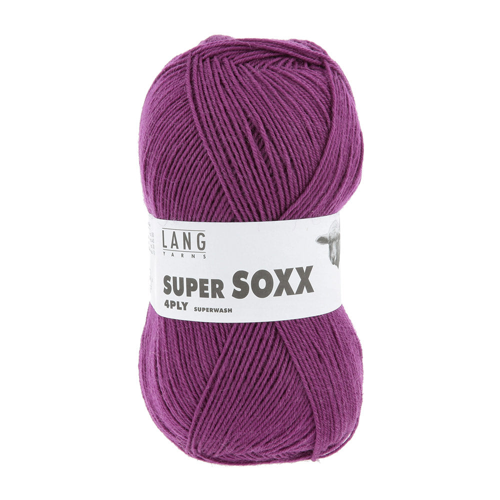 Lang Yarns Super Soxx 4-Fach 0080 Pruim (4-draads)