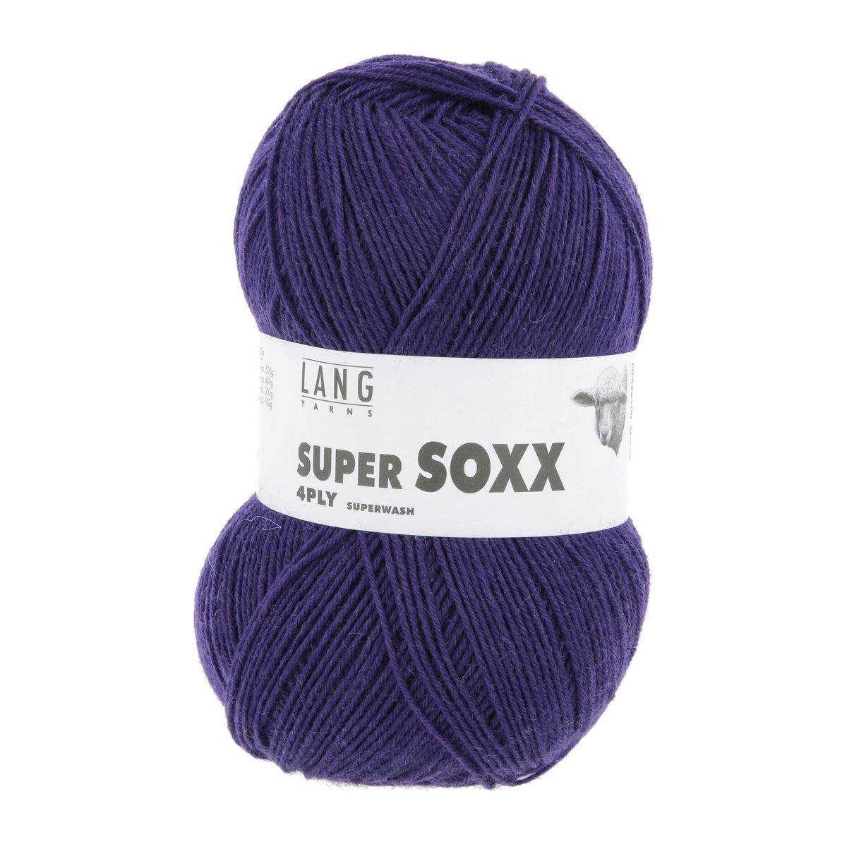 Lang Yarns Super Soxx 4-Fach 0090 Violet Koningsblauw (4-draads)