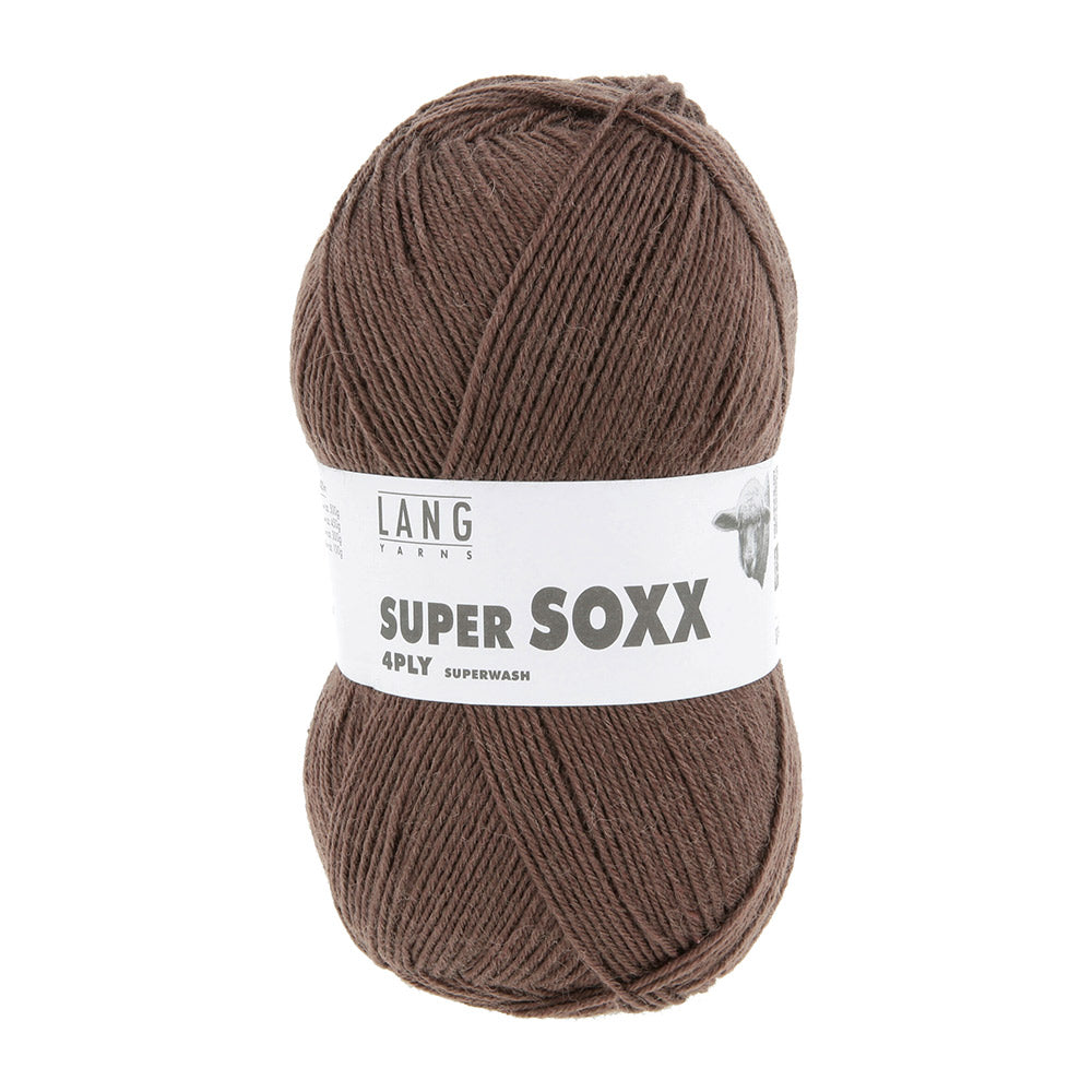 Lang Yarns Super Soxx 4-Fach 0096 Lichtbruin (4-draads)