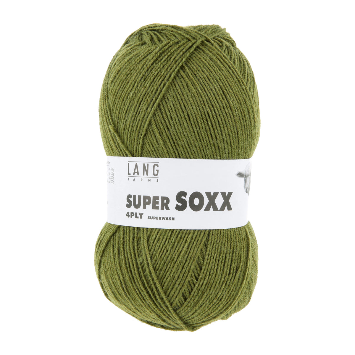 Lang Yarns Super Soxx 4-Fach 0198 Donkerolijf (4-draads)