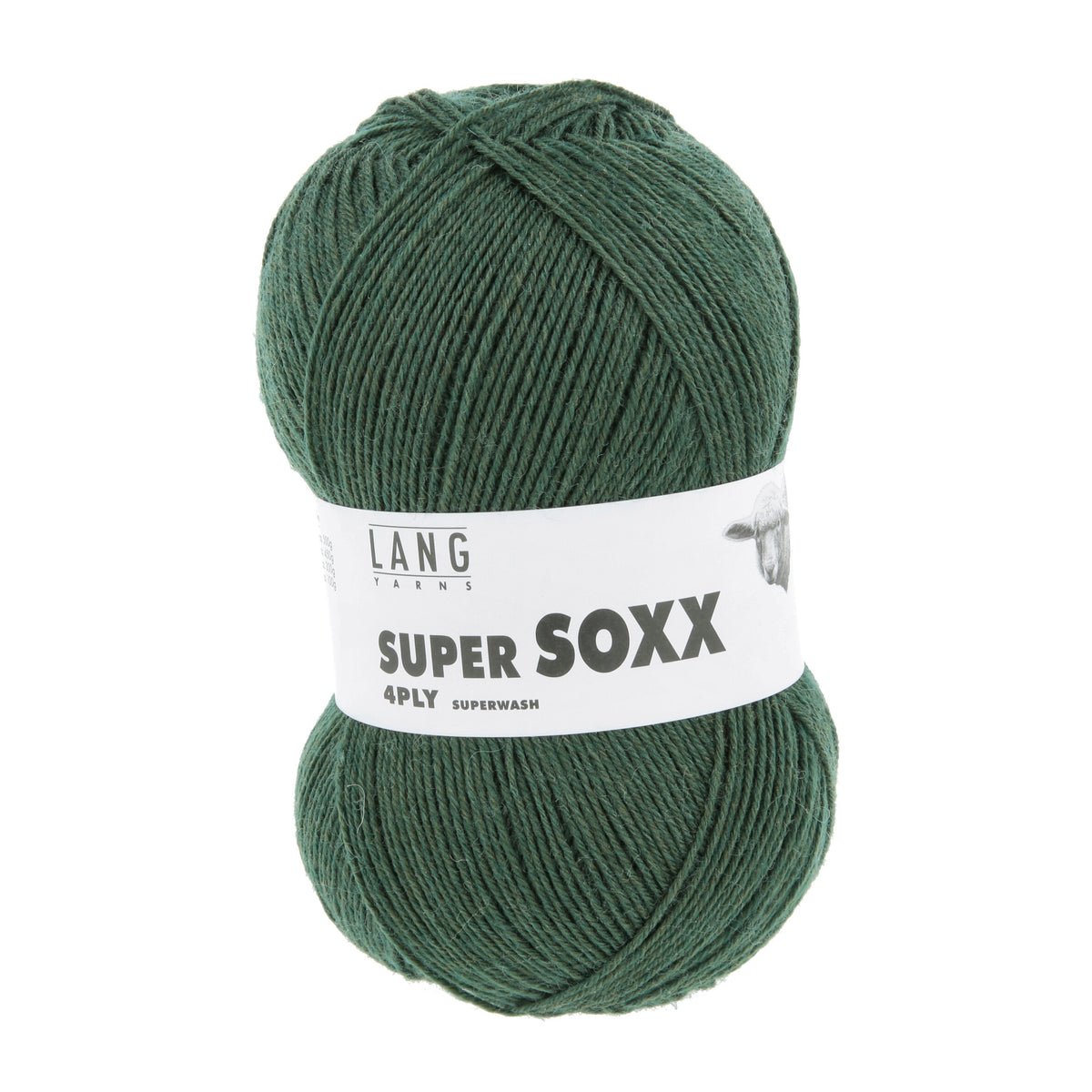 Lang Yarns Super Soxx 4-Fach 0218 Flesgroen (4-draads)