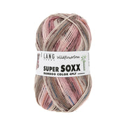 Lang Yarns Super Soxx Bamboo Color 4-Fach 0560 Roze/Bruin 1152 Poppy
