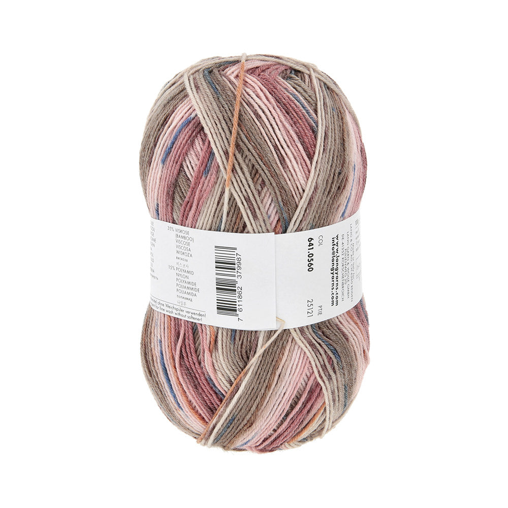 Langyarnssupersoxxbamboocolor ply print — gemaakt met Lang Yarns Super Soxx Bamboo Color 4-Fach (2)