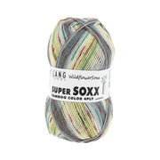 Lang Yarns Super Soxx Bamboo Color 4-Fach 0562 Olijf/Blauw 1152 Clover