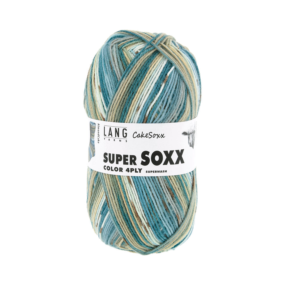 Lang Yarns Super Soxx Color 4-Fach 0542 Benzine/Bruin 1149 Amandeltaart