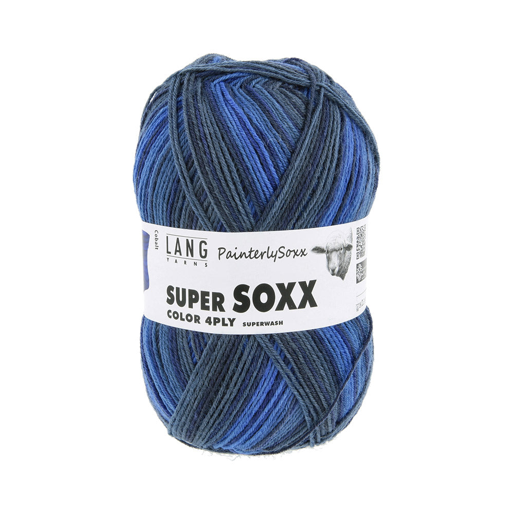 Lang Yarns Super Soxx Color 4-Fach 0551 Blauw 1150 Cobalt