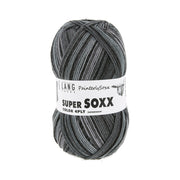 Lang Yarns Super Soxx Color 4-Fach 0552 Grijs/Zwart 1150 Graphite
