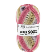 Lang Yarns Super Soxx Color 4-PLY 0509 Olijf/Paars/Roze 1143 Burano