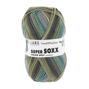 Lang Yarns Super Soxx Color 6-Fach 0531 Groen/Blauw/Bruin 1147 Schemering