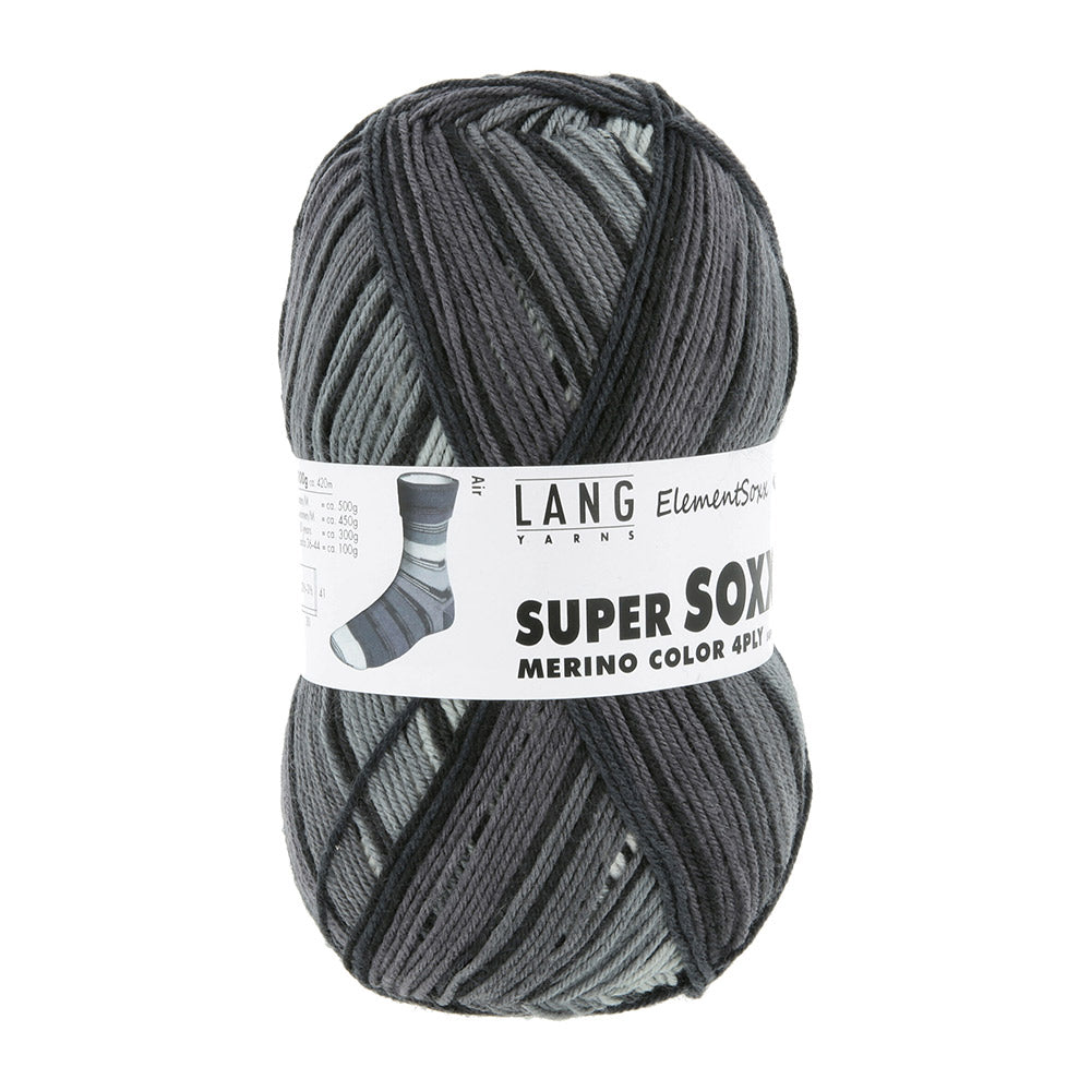 Langyarnssupersoxxmerinocolor ply print — gemaakt met Lang Yarns Super Soxx Merino Color 4-Draads