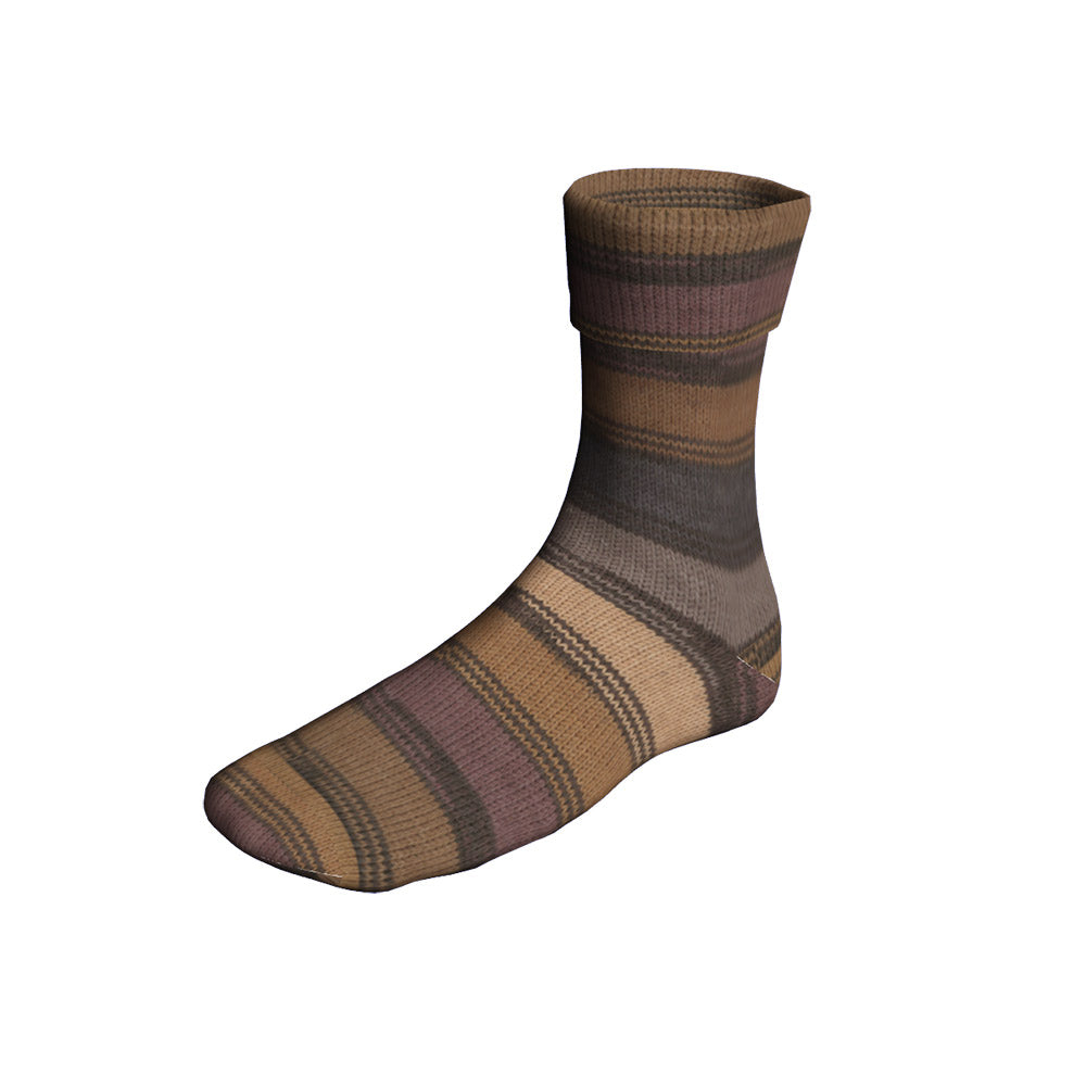 Langyarnssupersoxxmerinocolor plycprint — gemaakt met Lang Yarns Super Soxx Merino Color 4-Draads