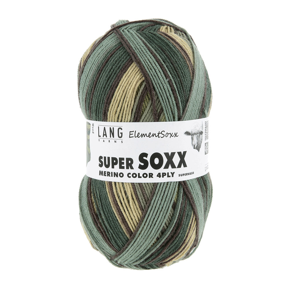 Lang Yarns Super Soxx Merino Color 4-Draads 0527 Groen 1146 Hout