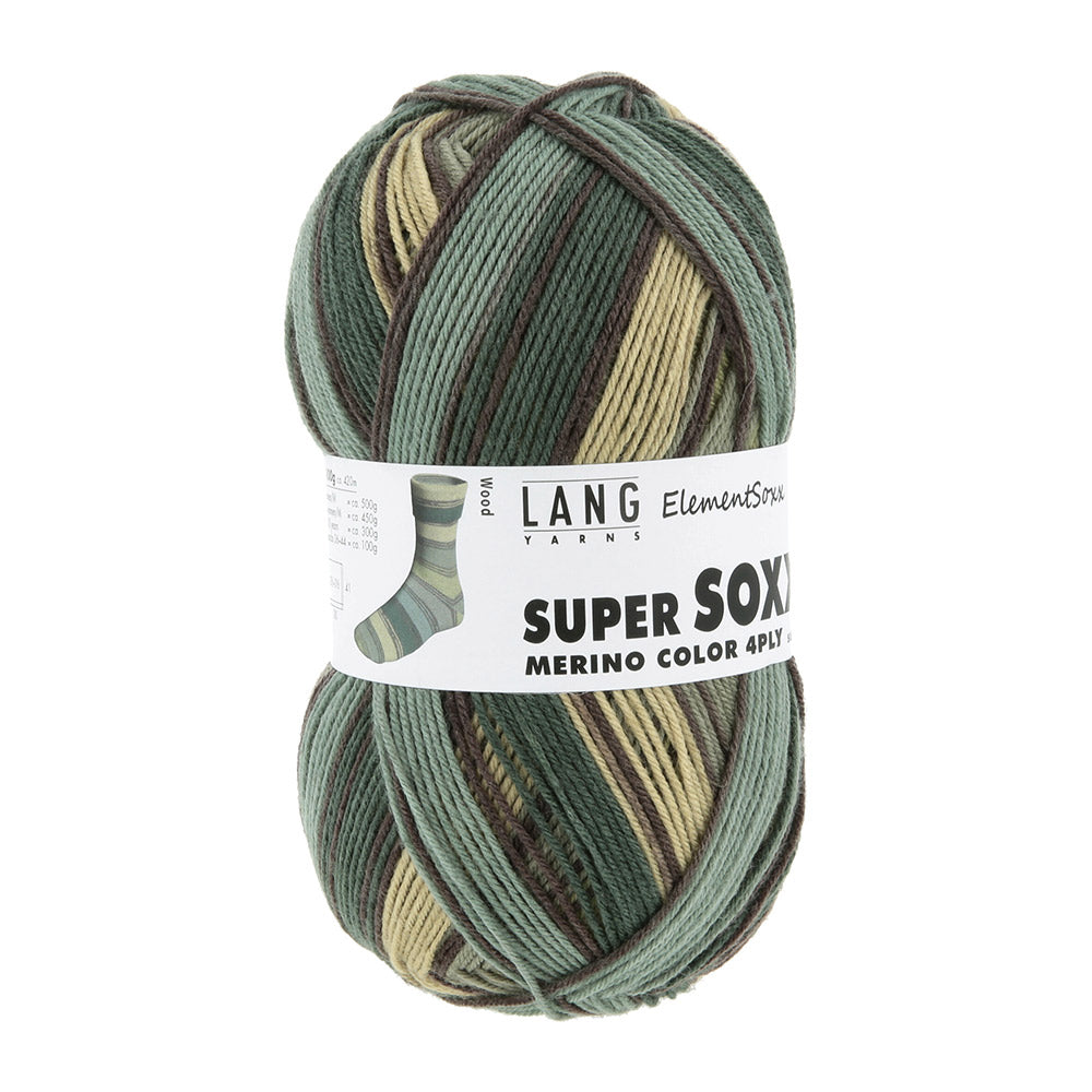 Langyarnssupersoxxmerinocolor ply print — gemaakt met Lang Yarns Super Soxx Merino Color 4-Draads