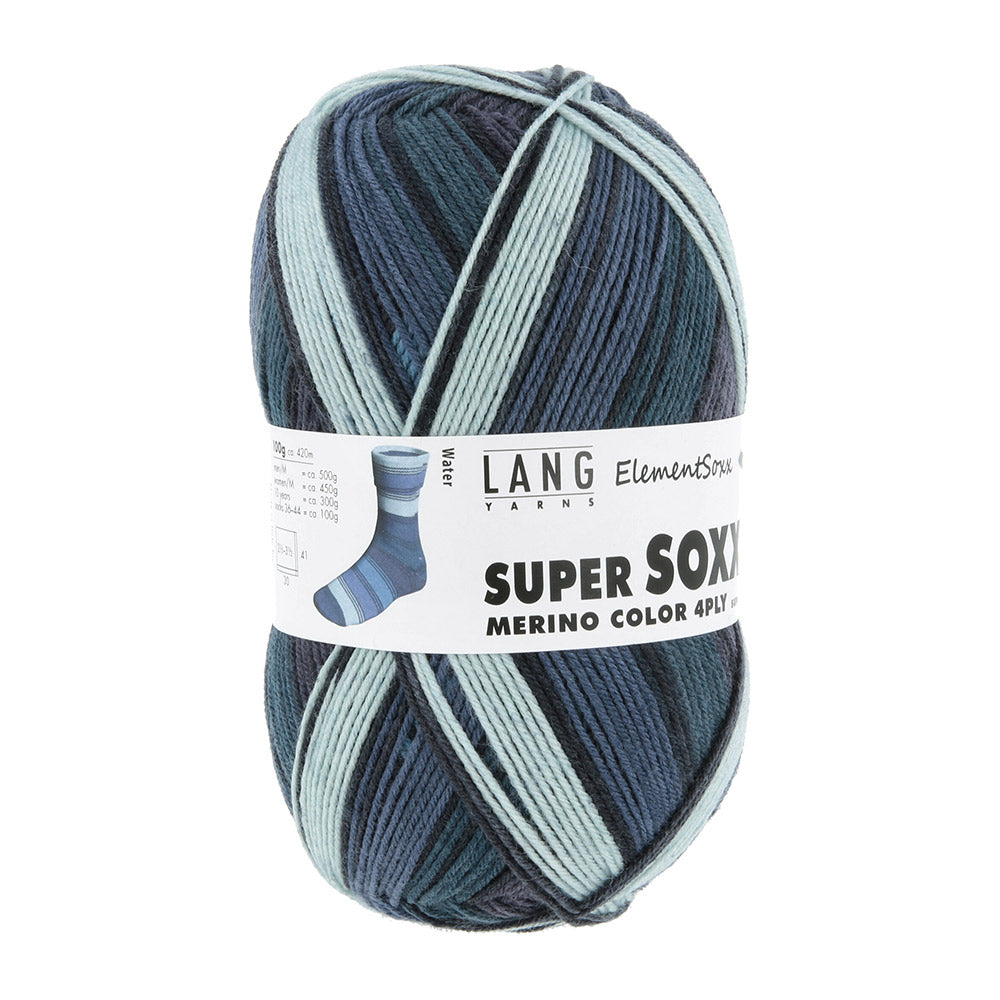 Langyarnssupersoxxmerinocolor ply print — gemaakt met Lang Yarns Super Soxx Merino Color 4-Draads