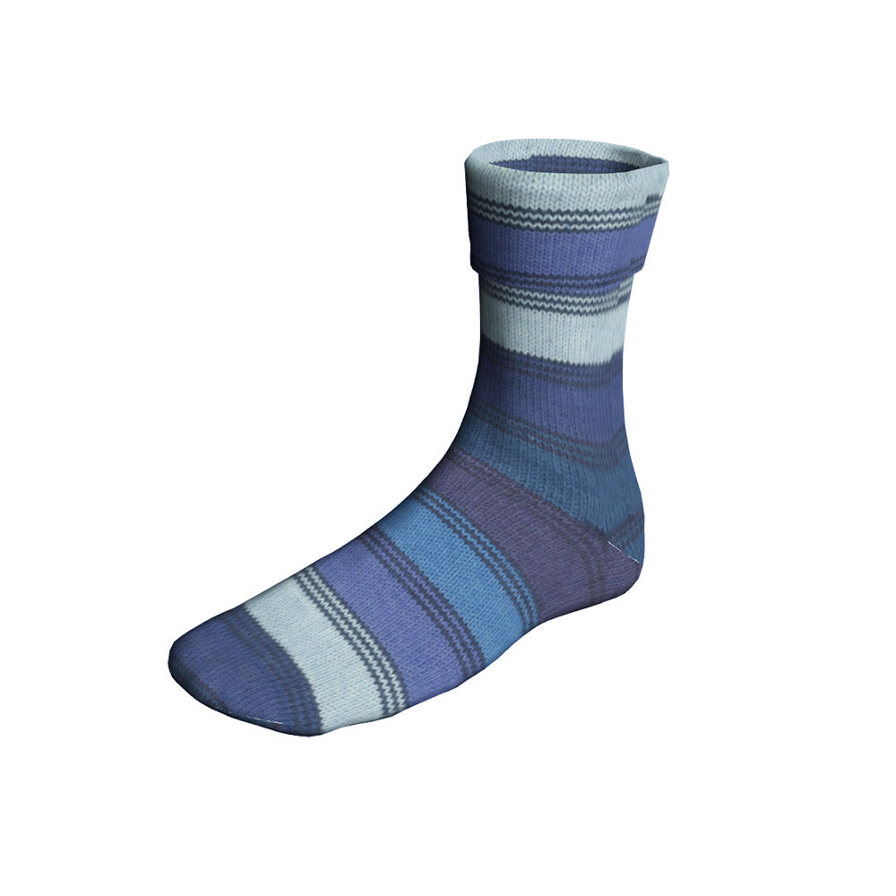 Langyarnssupersoxxmerinocolor plycprint — gemaakt met Lang Yarns Super Soxx Merino Color 4-Draads