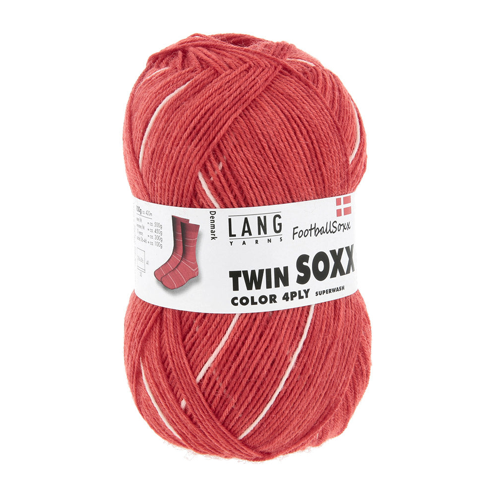 Langyarnstwinsoxx ply print — gemaakt met Lang Yarns Twin Soxx 4-draads FootballSoxx