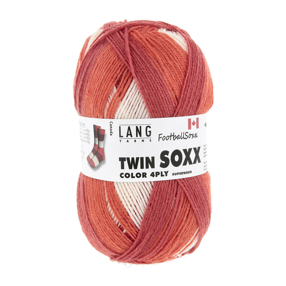 Langyarnstwinsoxx ply print — gemaakt met Lang Yarns Twin Soxx 4-draads FootballSoxx