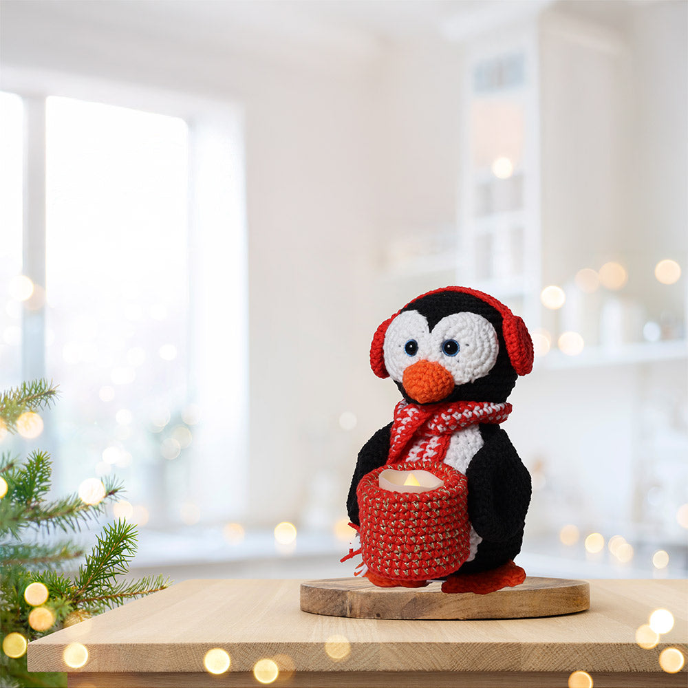 Pinguin primair — gemaakt met Lichtvriendjes - Yarnzoo Haakpakket