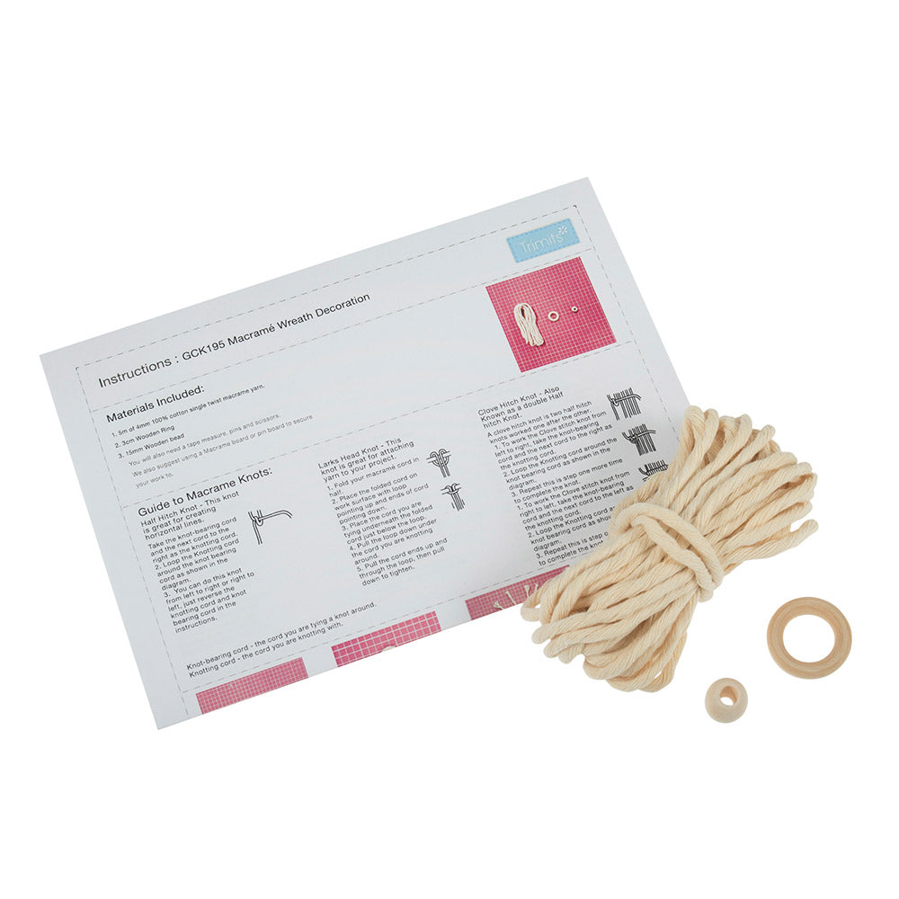 Macramé Kit Krans Natural Trimits (3)