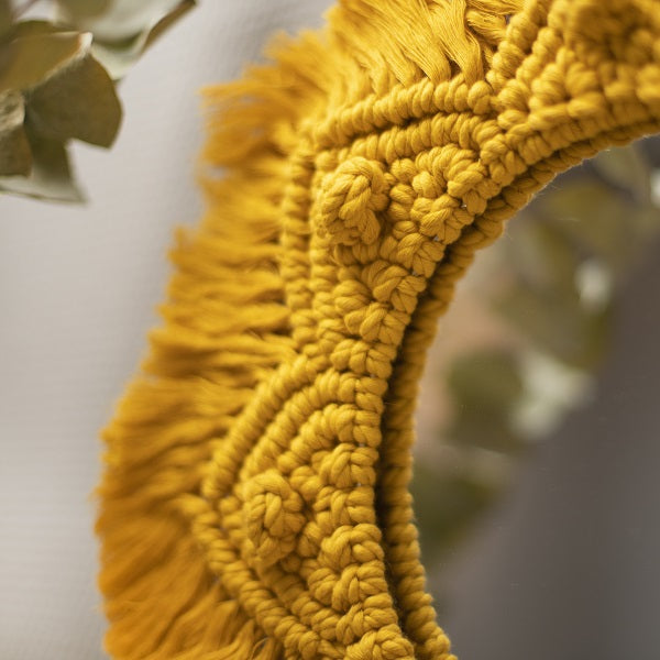 Macrame cirkel — gemaakt met Macramépatroon Mandala Wandhanger (3)