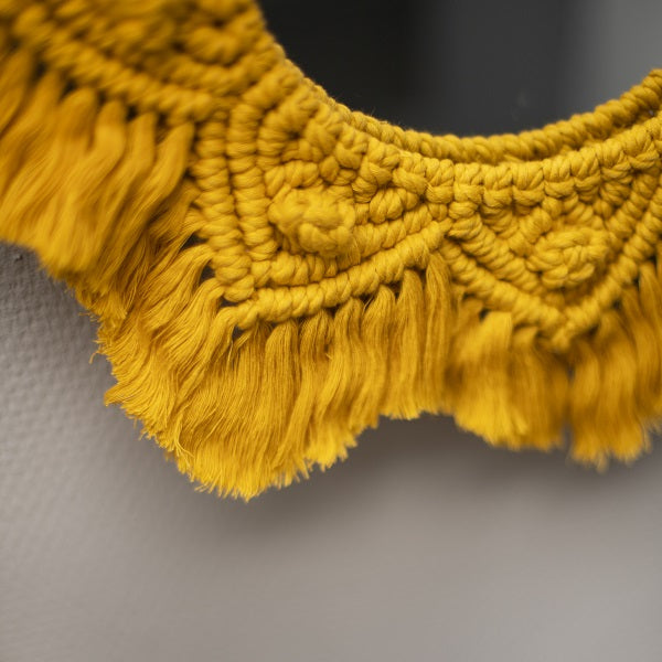 Macrame cirkel — gemaakt met Macramépatroon Mandala Wandhanger (2)