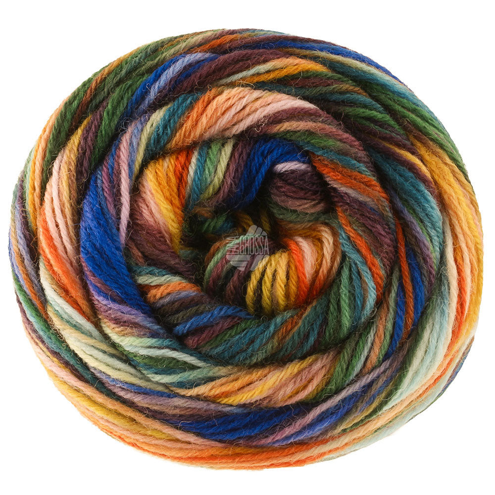 Bol Lana Grossa Meilenweit 100 Cascata 5201 sokkengaren in de kleuren Goud- / Donkerbruin / Mokka / Koningsblauw / Lila / Roze / Roest / Donkergroen / Licht- / Muisgrijs - Lana Grossa Meilenweit 100 Cascata 5201 Goud-/Donkerbruin/Mokka/Koningsblauw/Lila/Roze/Roest/Donkergroen/Licht-/Muisgrijs