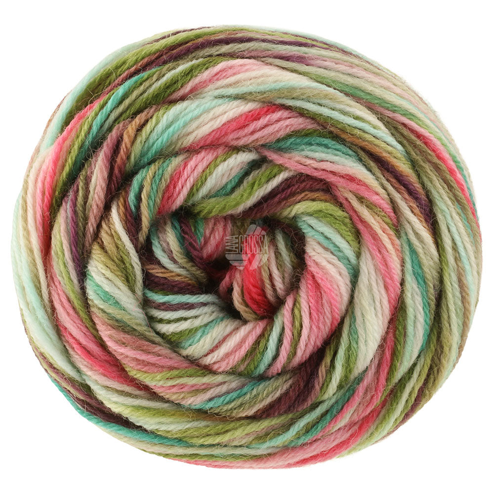 Bol Lana Grossa Meilenweit 100 Cascata 5205 sokkengaren in de kleuren Mokka / Donker- / Grijsbruin / Roze / Zacht- / Linde- / Grijsgroen / Jade / Roze / Turquoise - Lana Grossa Meilenweit 100 Cascata 5205 Mokka/Donker-/Grijsbruin/Roze/Zacht-/Linde-/Grijsgroen/Jade/Roze/Turquoise